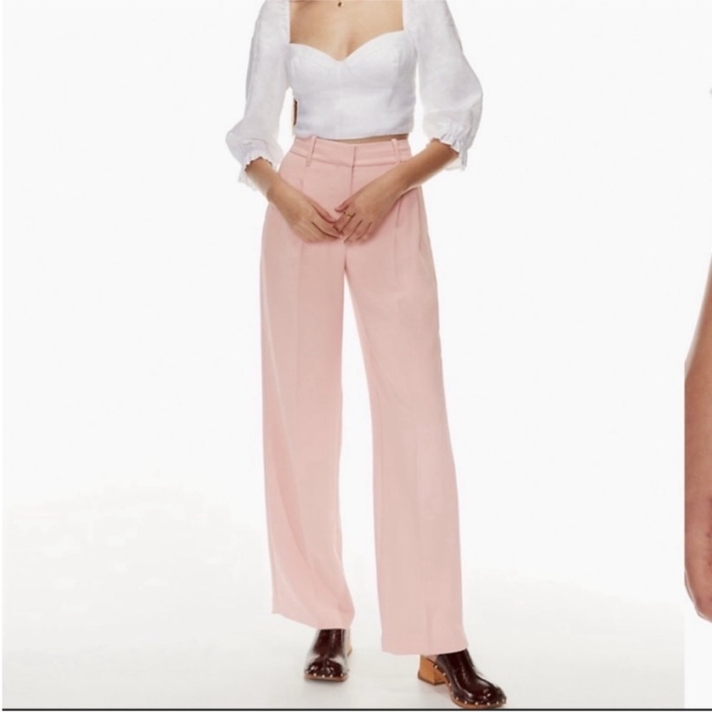 Aritzia Wilfred Effortless Pants - Size 4 Pale Pink